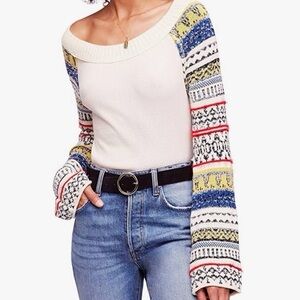 Free People Fairground Thermal Blouse Size Small